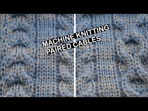 Machine knitting - How to knit paired cables (beginner friendly) How to draw paired cables.