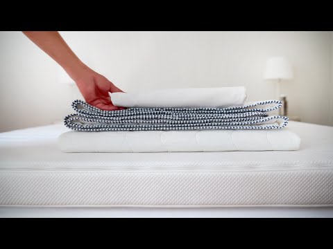 Part of a video titled Scandinavian bedroom I How to make a Swedish bed I FAQ - YouTube