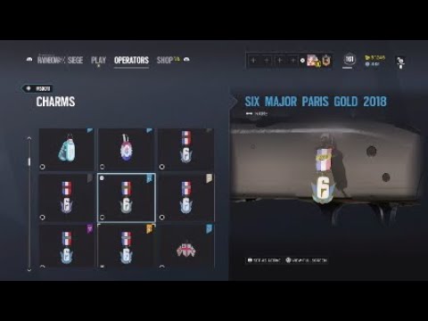 R6 6 Paris major charms X Mute