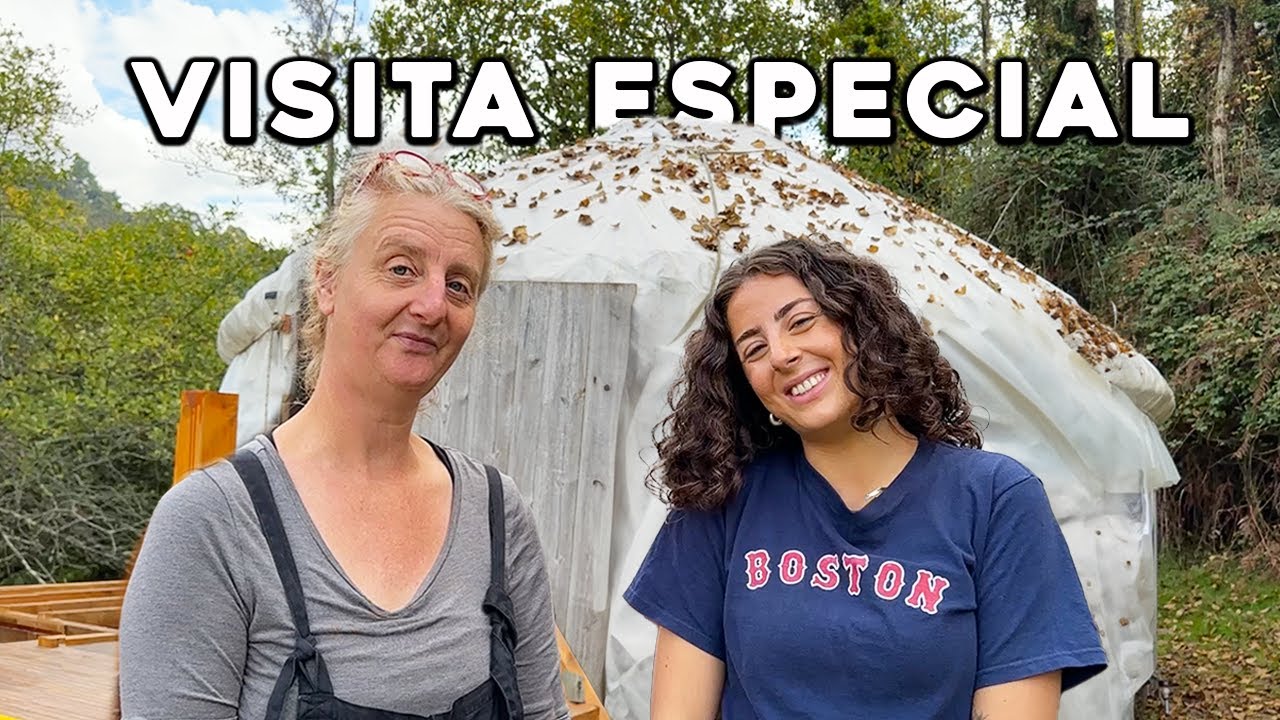 Minha mãe veio da Inglaterra para ver o Yurt...