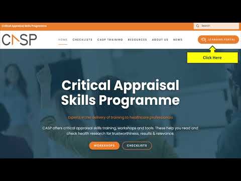 CASP Online Learning - Example of how it works