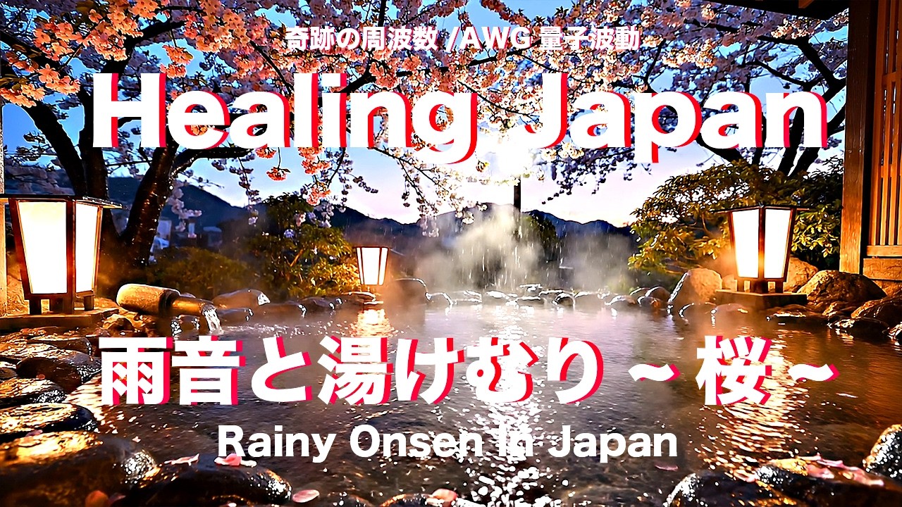 Rain Sounds & Hot Spring Steam ~Cherry Blossoms~