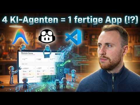 Thumbnail zu Unfassbar: 4 KI-Agenten bauen ein Mitarbeitertool in 36 Min!