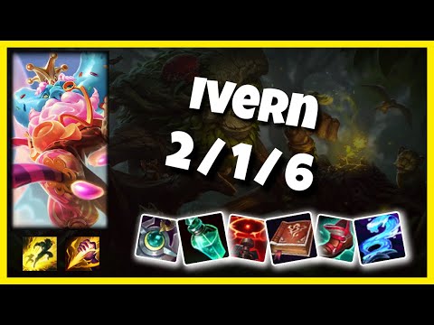 Ivern vs Nidalee NA Challenger JUNGLE (2/1/6) - v11.2