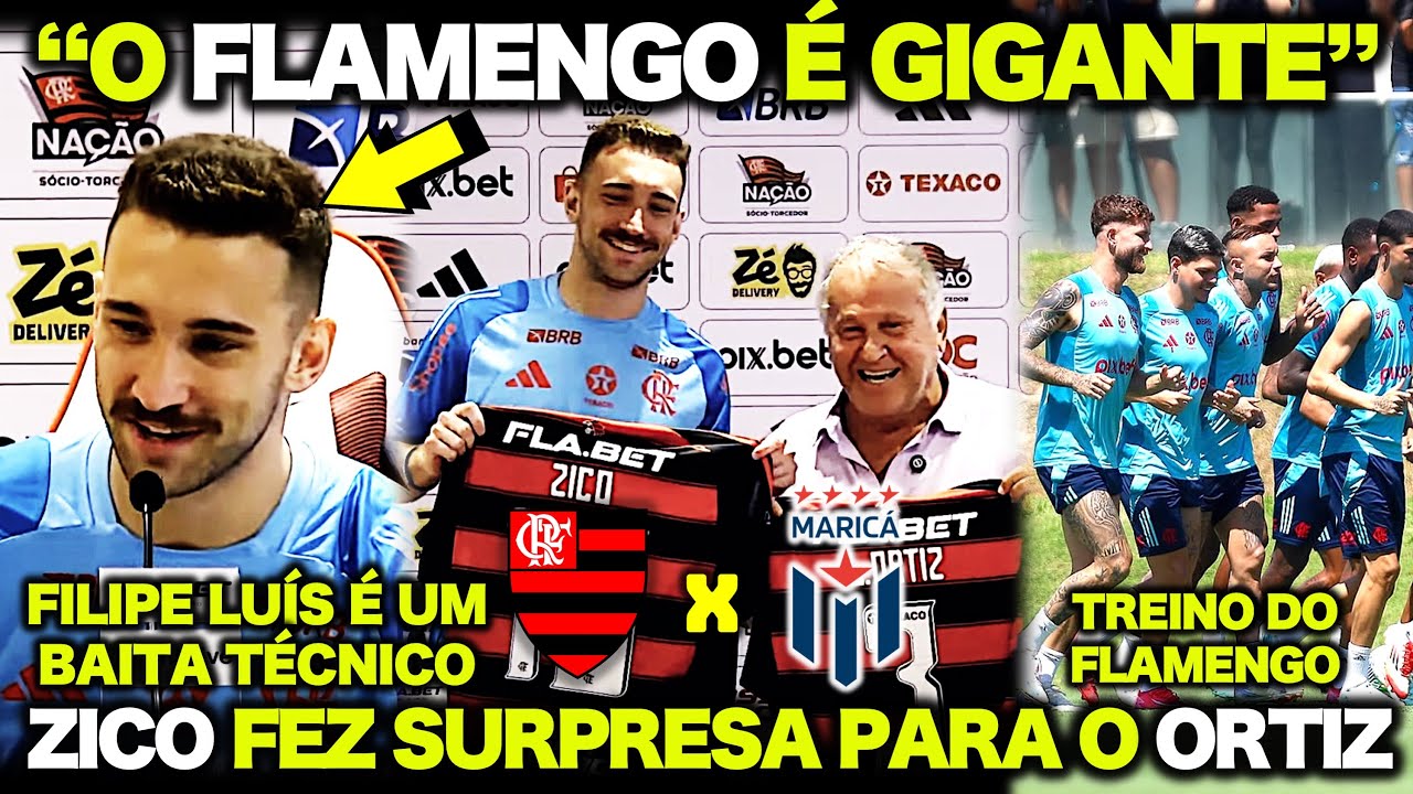 ZICO É DEMAIS! FEZ SURPRESA para o LÉO ORTIZ ! “ZICO COBROU TÍTULO do FLAMENGO! TREINO DO MENGÃO