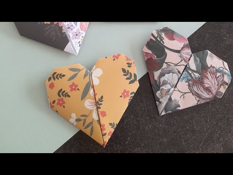 Origami Herz falten als Lesezeichen - Muttertagsgeschenke basteln❤️😊❤️DIY Bookmark -😊👍😊