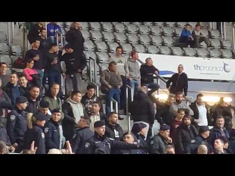 Naguravanje navijača s policijom uoči utakmice KK Zadar - KK Petrol Olimpija (4. 1. 2019.)