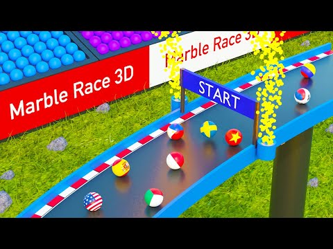 Countryballs Marble Race 3D - Marble Racing Tournament