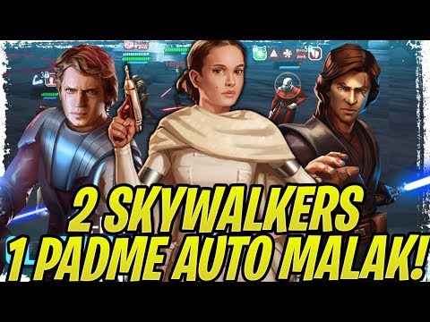 5 Star General Skywalker + Padme Auto Darth Malak and Revan! Best Padme Team? | SWGoH