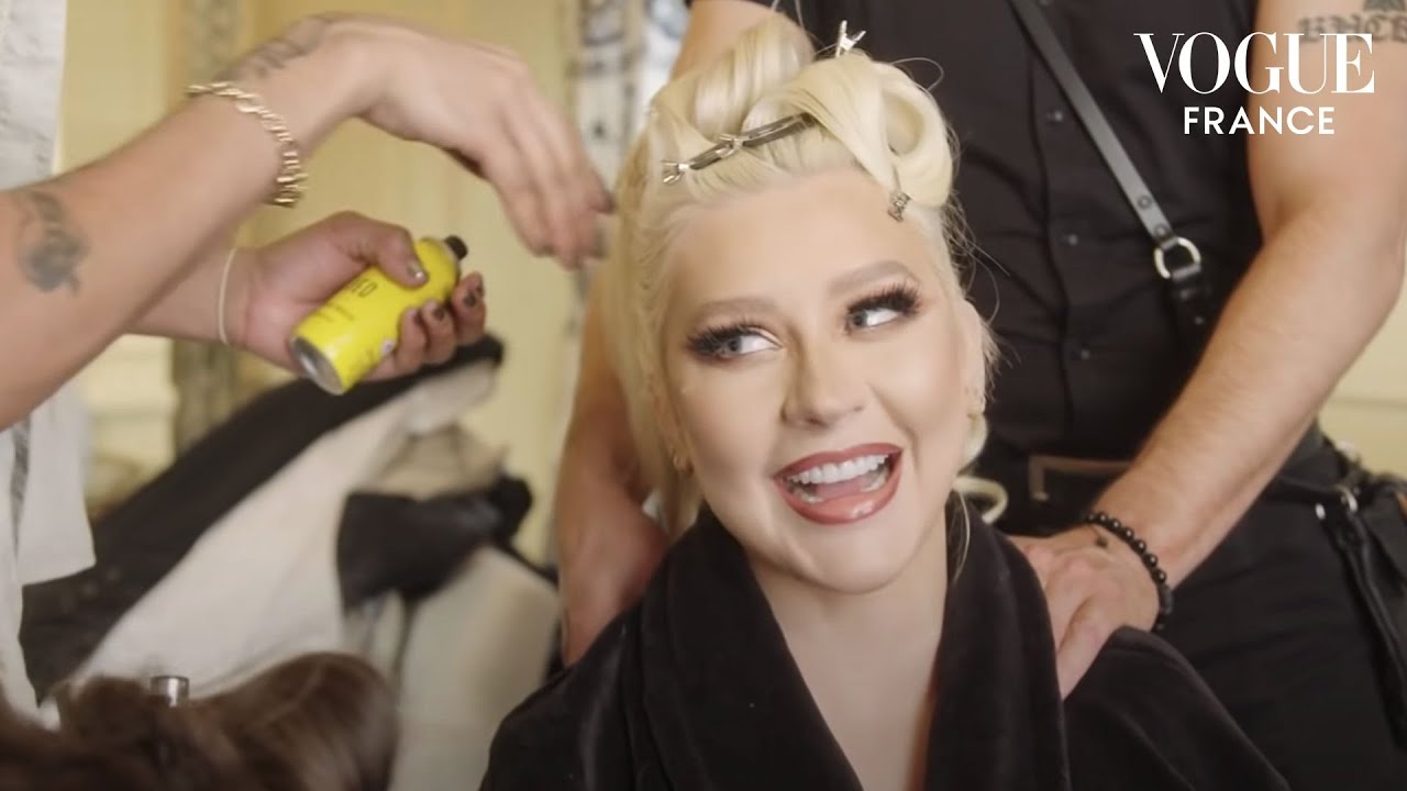 Christina Aguilera Gets Ready for AmFAR Gala Cannes Christina Aguilera Gets Ready for AmFAR Gala Cannes
