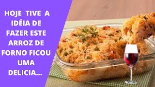Hoje eu #estáva sem saber o que fazer para o almoço então resolvi fazer este arros #de forno,