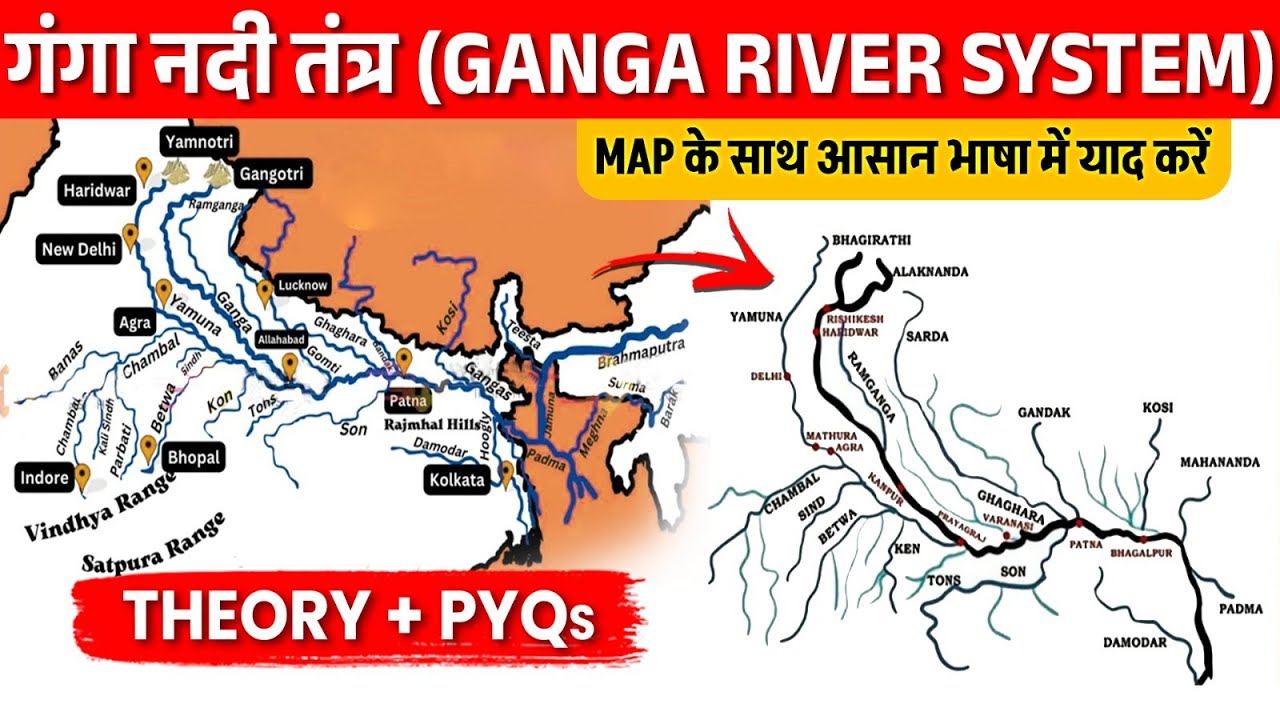 Complete Ganga River System | Easy to Understand Through Maps | Prelims 2025 | PW OnlyIAS