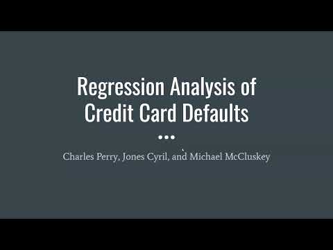 Stevens MA544: Credit Card Default Data Analysis