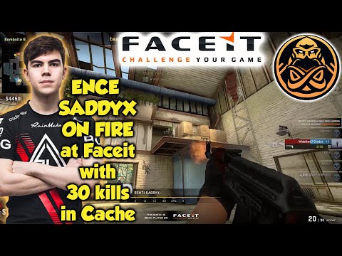 ENCE SADDYX ON FIRE at Faceit with 30 kills in Cache