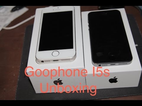 Goophone I5s Gold MTK6572 Unboxing