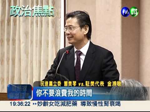 立院處女秀 駐美代表金溥聰緊張