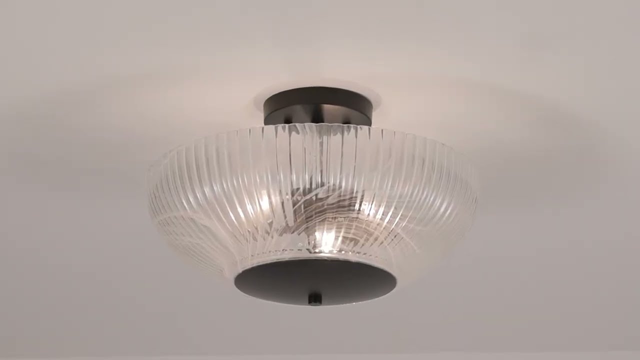 Video 1 WAtch A Video About the Possini Euro Molini Matte Black Bowl 3 Light Ceiling Light