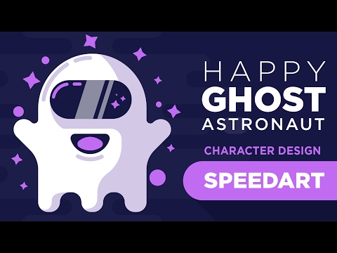 Illustrator Speed Art :How to Create A Character logo design Video