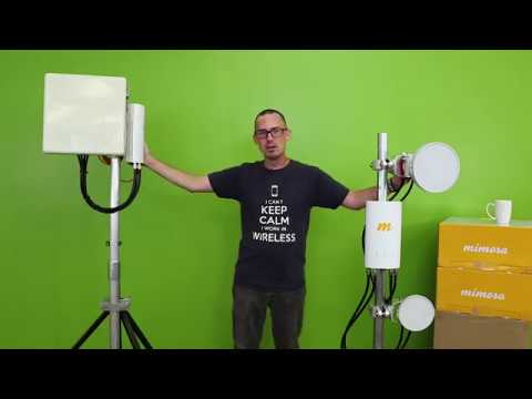 Maršrutizatorius Mimosa A5-360 | Prieigos taškas | 1 Gbps, 4x4, 4,9–6,4 GHz, integruota 14 dBi 360 laipsnių antena video