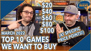 Top 10 Games We Want to Buy (at $20, $40, $60, $80 & $100) | March 2022