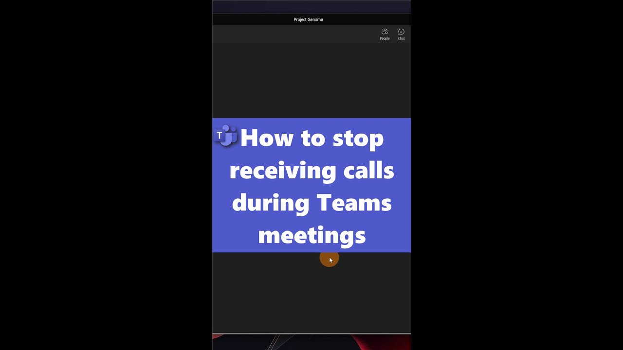How to stop receiving calls during Teams meetings #shorts