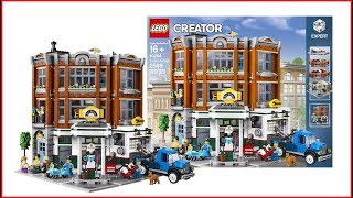 YouTube thumbnail: LEGO CREATOR 10264 Corner Garage Fast Speed Build Construction Toy - UNBOXING