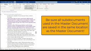 Got a VERY long document? Use Master Document in Word 365!