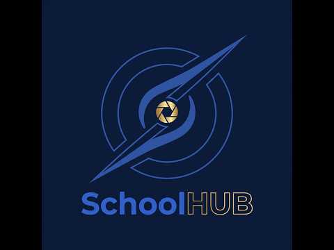 SchoolHUB logo forming