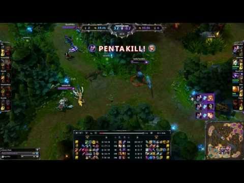 League of Legends Yasuo Penta Kill 1v5 by Ind3s7ructibl3