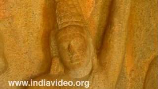 Krishna Mandapa at Mahabalipuram, a World Heritage Site in Tamil Nadu   