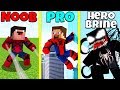 Minecraft Battle: NOOB vs PRO vs HEROBRINE: SPIDERMAN TURNING CHALLENGE / Animation
