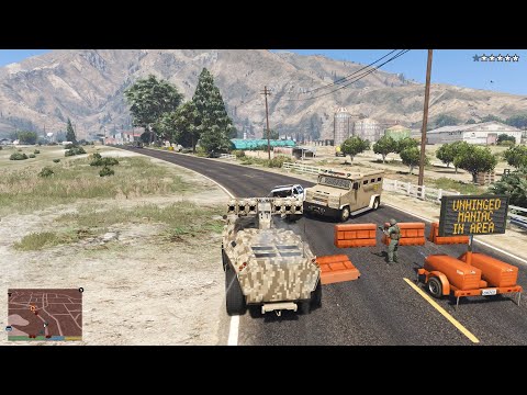 GTA V APC Tank SAM Battery Rampage + 10 Star Escape(RDE 4.0.4)