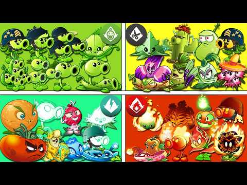 Tournament 6 Team 24 Plants Vs All Zombies - WHo Will Win? - Pvz 2 Plant vs Plant