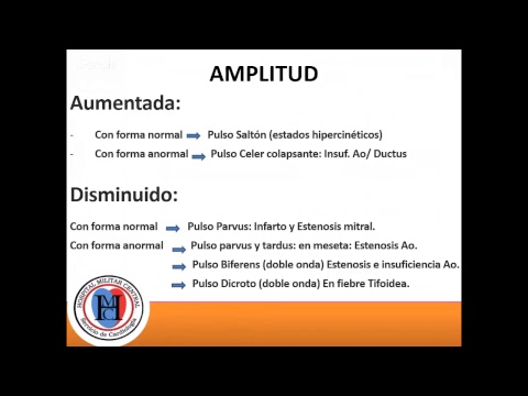 Modulo semiología cardiovascular: Pulso arterial.