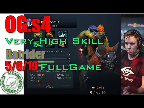 Dota 2. OG.s4 - Batrider gameplay. Fullgame. ProGamers