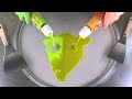 Lemon Orange Ice Cream Rolls How To Make Satisfying Rolled Ice Cream With Tri Top Syrup ASMR