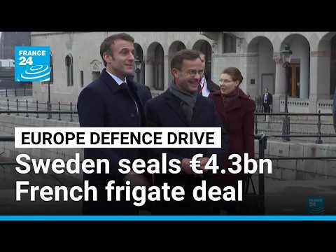 Macron seals €4.3-bn French frigate deal in Sweden