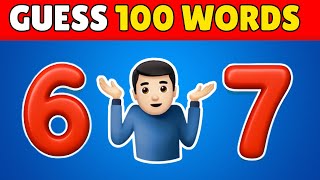 Guess 100 WORDS By The Emoji? 🤔❓ Emoji Quiz Challenge 2026