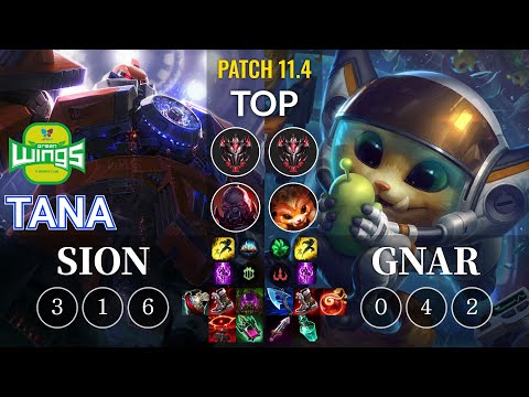 JAG TaNa Sion vs Gnar Top - KR Patch 11.4
