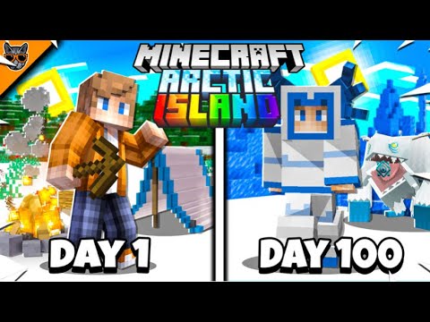 I Survived 100 Days on a ARCTIC ISLAND in HARDCORE Minecraft!
