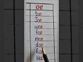 Oe Words Oe Spelling Patterns Digraph Oe Long Vowel O Digraphs Spellingpatterns