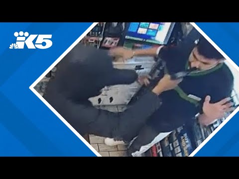 West Seattle gas station clerk recounts 'scary' robbery when suspect pointed a gun at his head