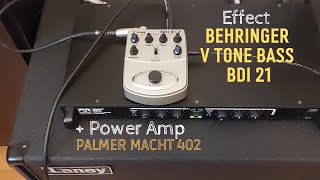 Video thumbnail for Behringer V Tone Bass BDI 21 + Power Amp Palmer Macht 402 by Left Bass Fingers