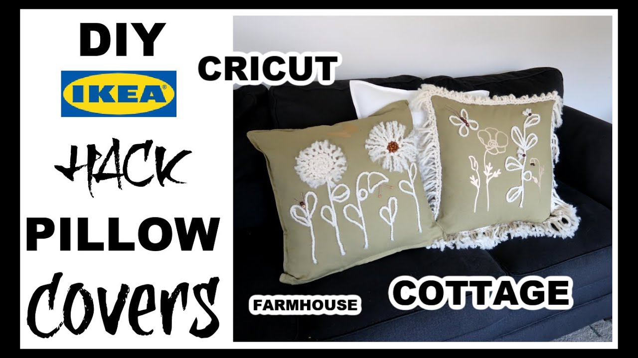 IKEA PILLOW HACK DIY USEING CRICUT