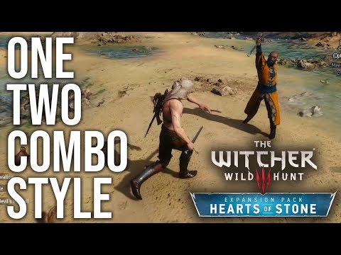 The Witcher 3 HEARTS OF STONE How to beat the Ofieri Mage and Warriors ONE TWO COMBO STYLE