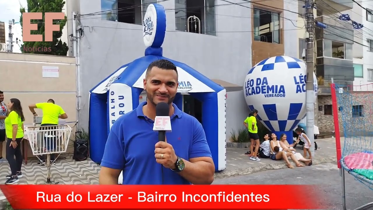Rua do Lazer no Bairro Inconfidentes com Vereador Léo da Academia