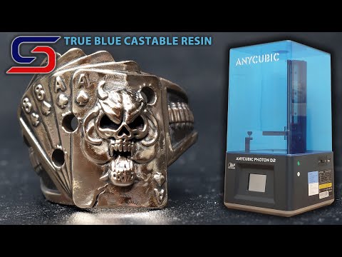Siraya Tech True Blue castable resin on the Anycubic Photon D2 DLP 3D printer - by VOGMAN