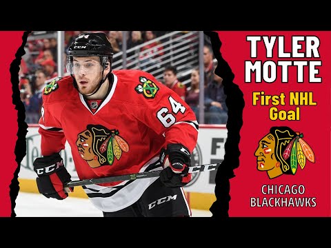 Tyler Motte #64 (Chicago Blackhawks) first NHL goal Oct 21, 2016 (Classic NHL)