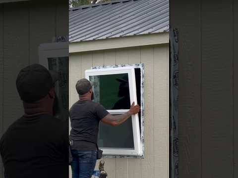 Installing windows on the tiny home #tinyhouse #remodel #remodeling #diy