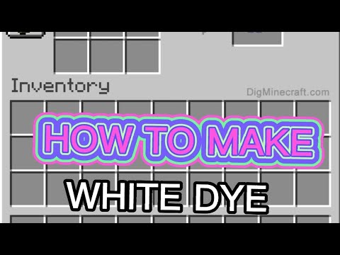 How To Make White Dye In Minecraft Survival Mode #minecraft